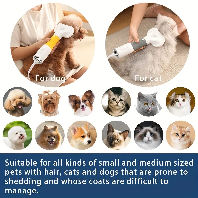 3-IN-1 PET HAIR DRYER BRUSH