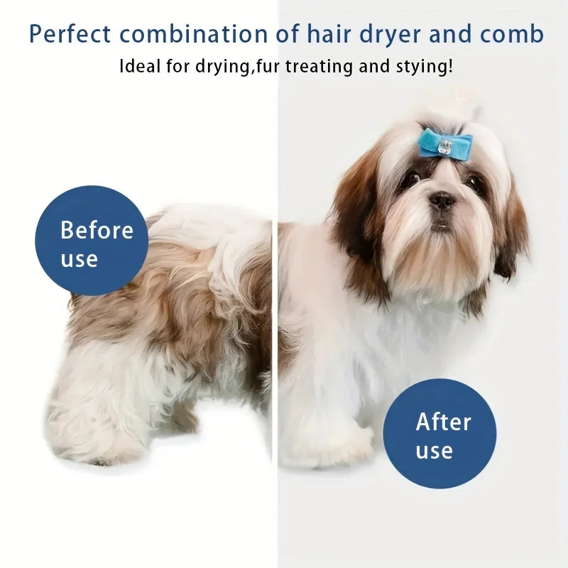 3-IN-1 PET HAIR DRYER BRUSH